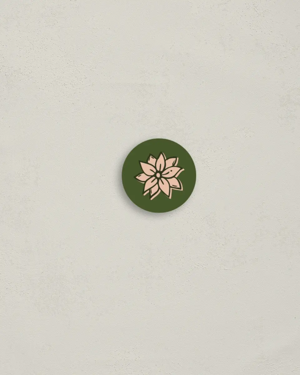 This is a 1¼" circle Envelope Seal called Peace & Joy printed in full color