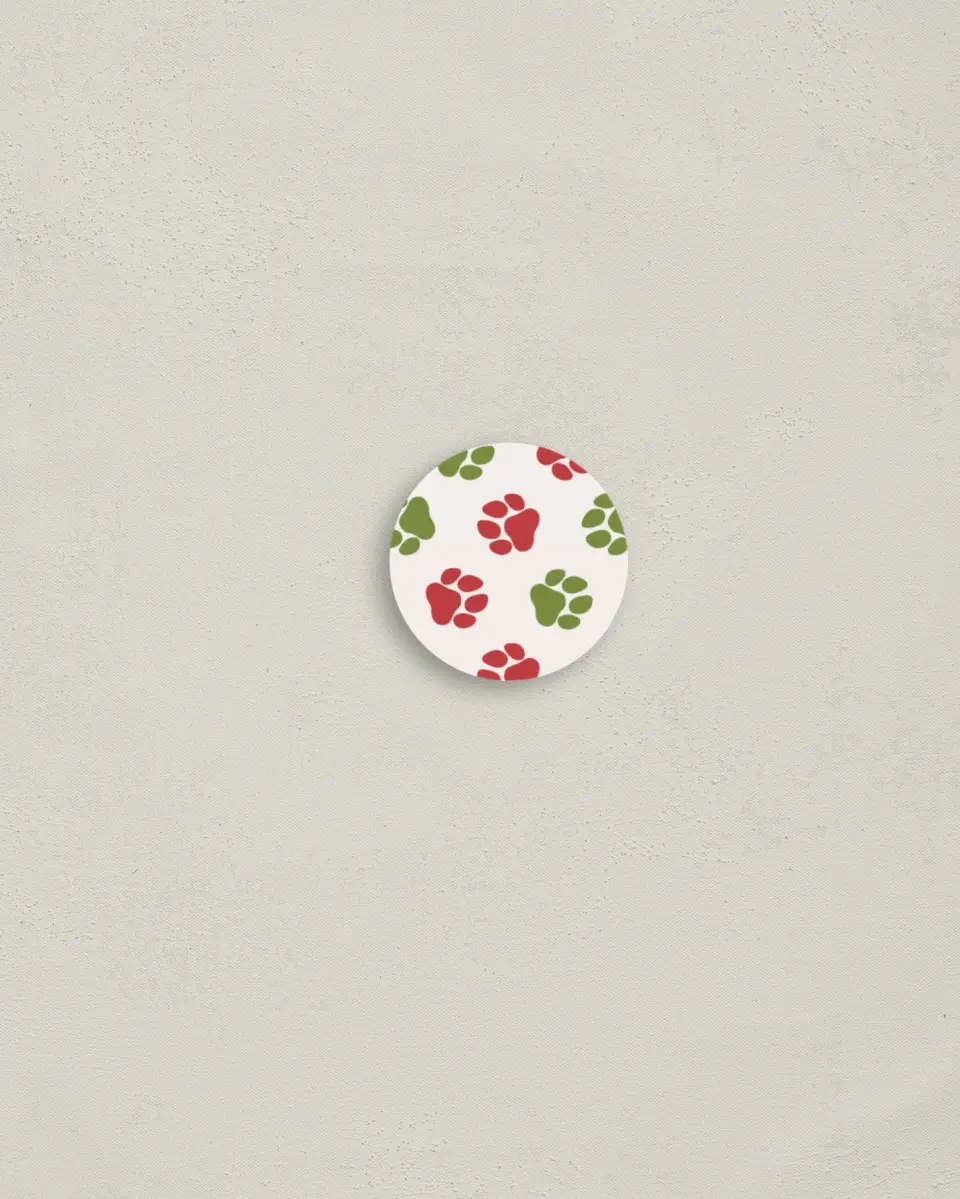This is a 1¼" circle Envelope Seal called Purrs of Joy printed in full color
