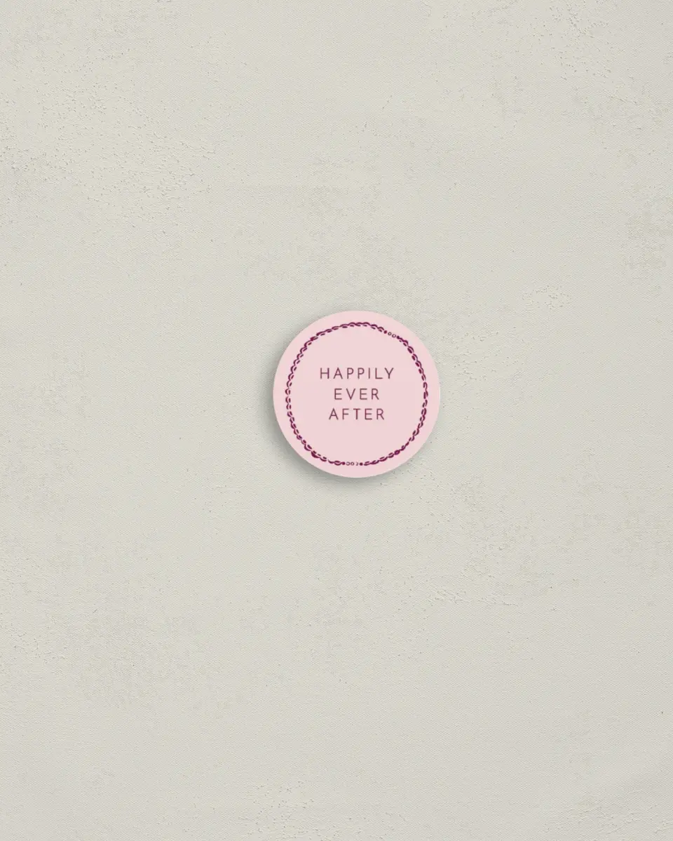 This is a 1¼" circle Envelope Seal called Scalloped Elegance printed in full color