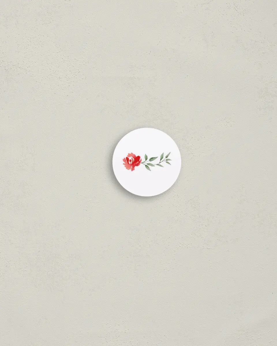 This is a 1¼" circle Envelope Seal called Boughs of Holly printed in full color