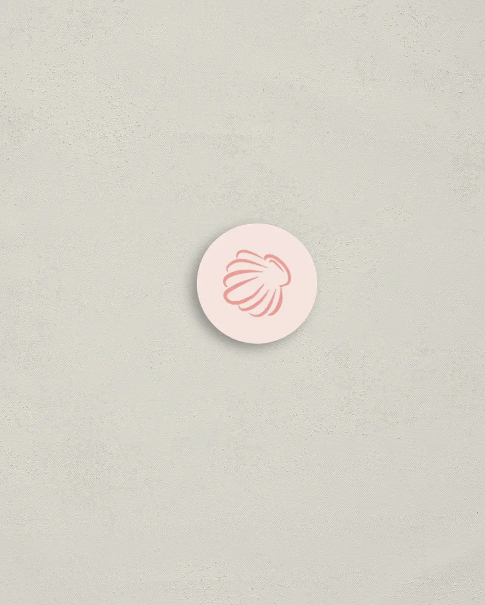 This is a 1¼" circle Envelope Seal called Maritime Vows printed in full color