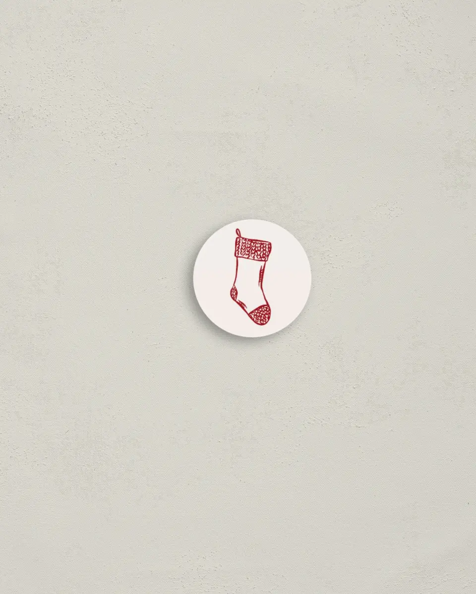 This is a 1¼" circle Envelope Seal called Classic Noel printed in full color