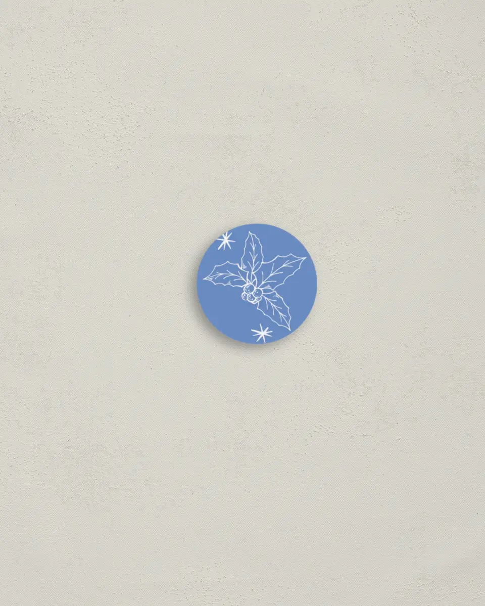 This is a 1¼" circle Envelope Seal called Pine Cone Charm printed in full color