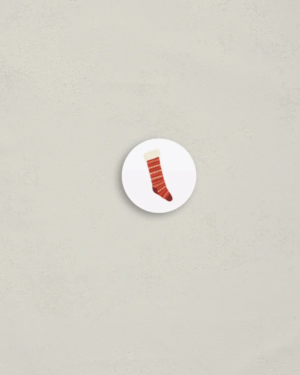 This is a 1¼" circle Envelope Seal called Cozy Fireside printed in full color