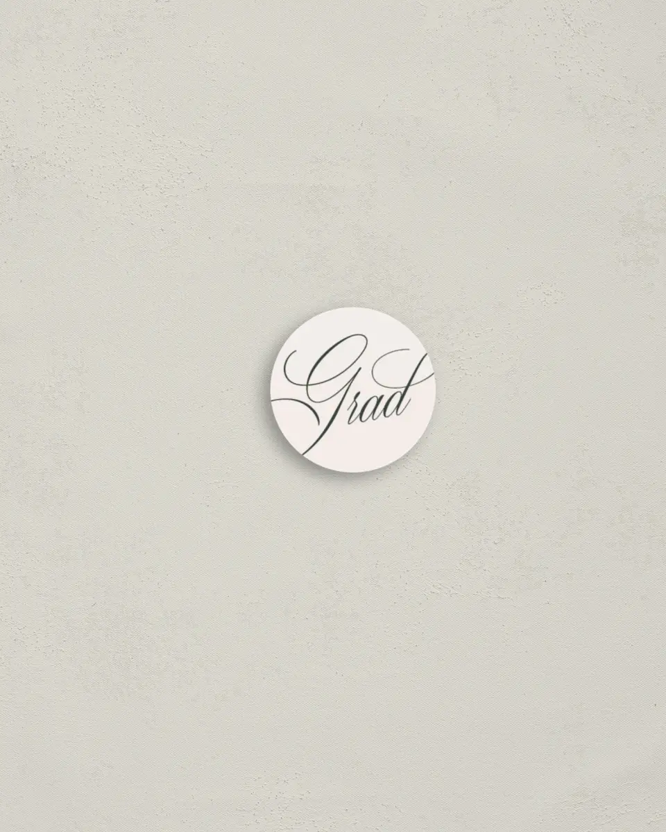 This is a 1¼" circle Envelope Seal called Grand Flourish printed in full color