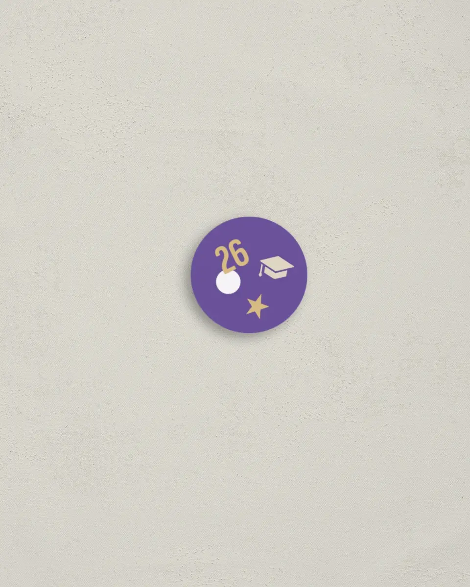 This is a 1¼" circle Envelope Seal called Confetti Toss printed in full color