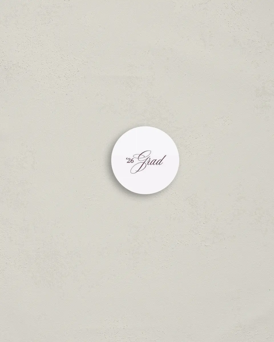This is a 1¼" circle Envelope Seal called Timeless Frame printed in full color