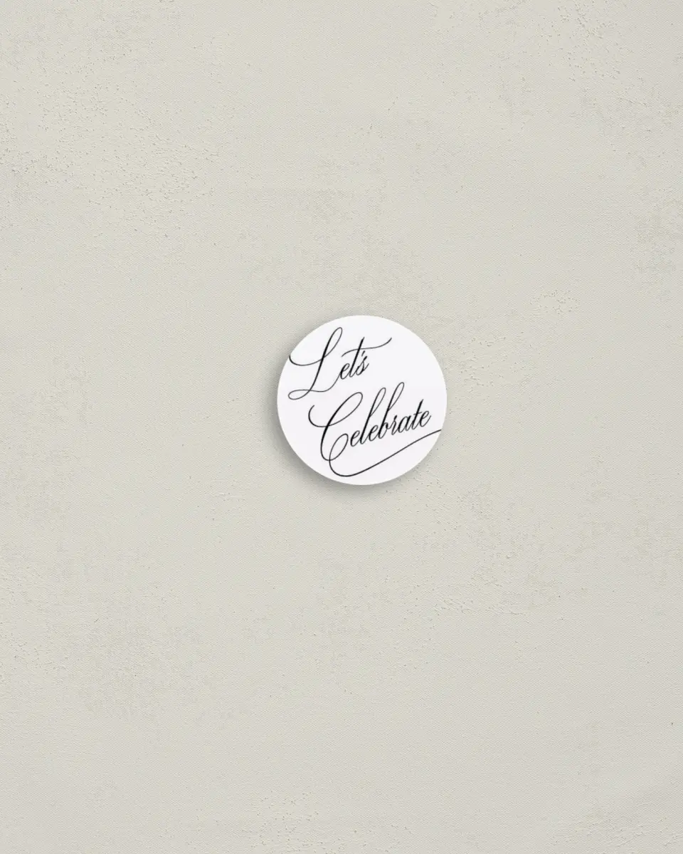 This is a 1¼" circle Envelope Seal called Smart & Classy printed in full color