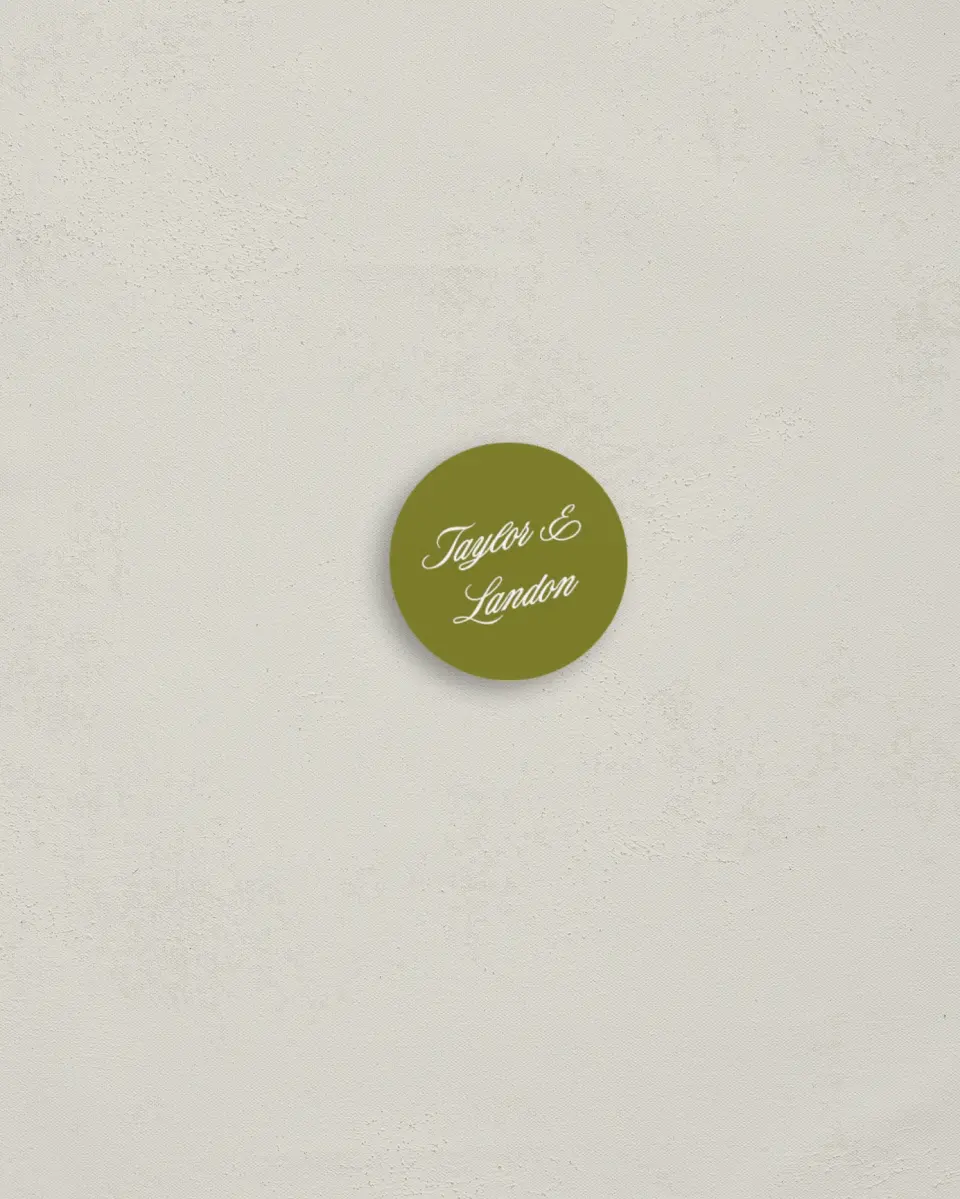 This is a 1¼" circle Envelope Seal called Always Yours printed in full color