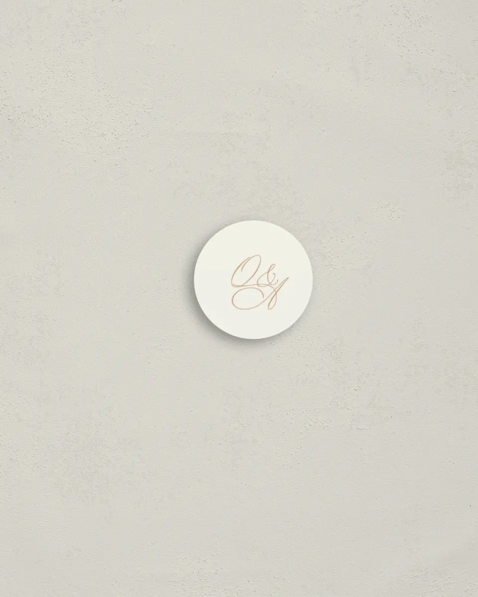 This is a 1¼" circle Envelope Seal called Beaded Veil printed in full color