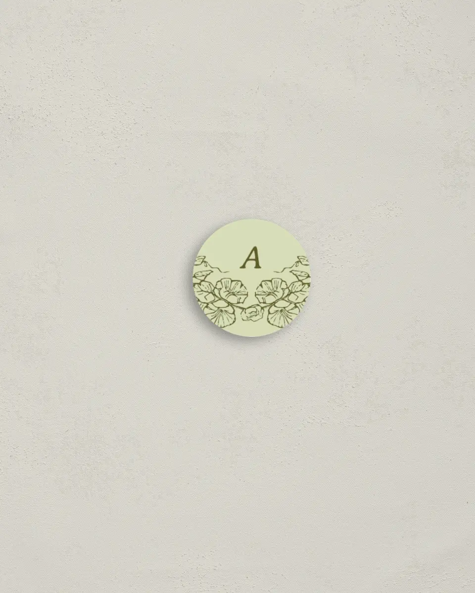This is a 1¼" circle Envelope Seal called Vintage Chinoiserie printed in full color