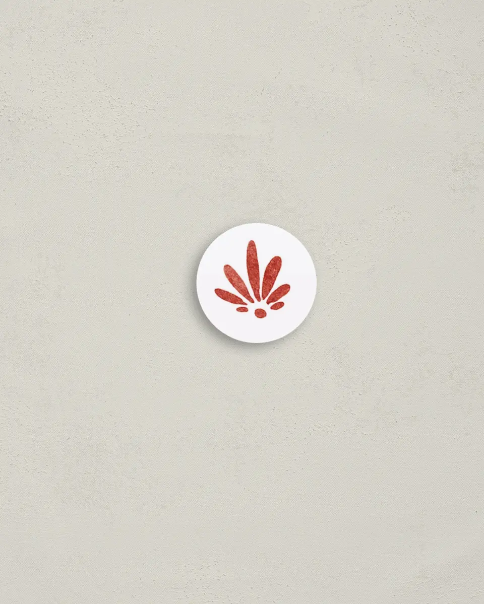 This is a 1¼" circle Envelope Seal called Festive Folk printed in full color