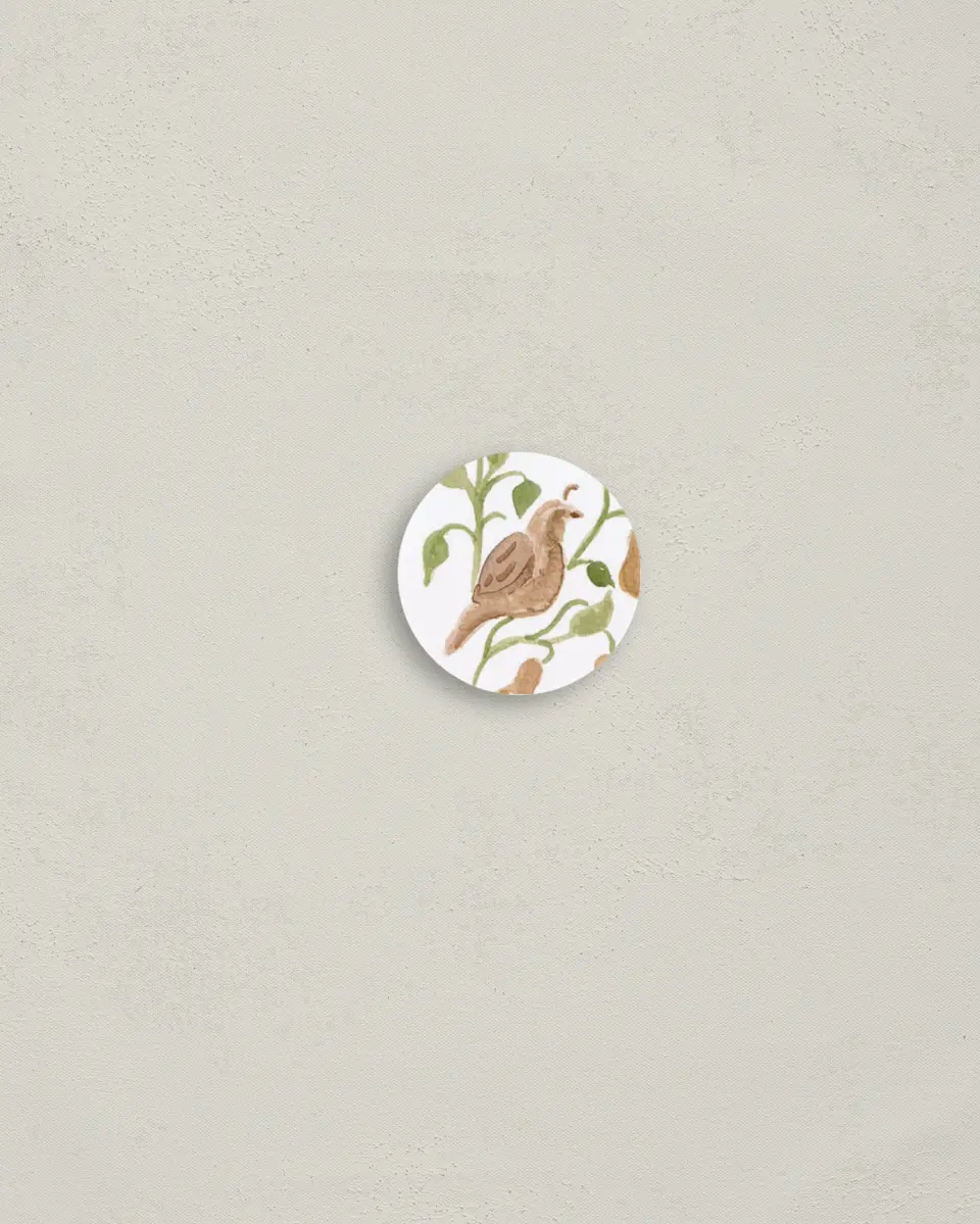 This is a 1¼" circle Envelope Seal called 12 Days of Christmas printed in full color