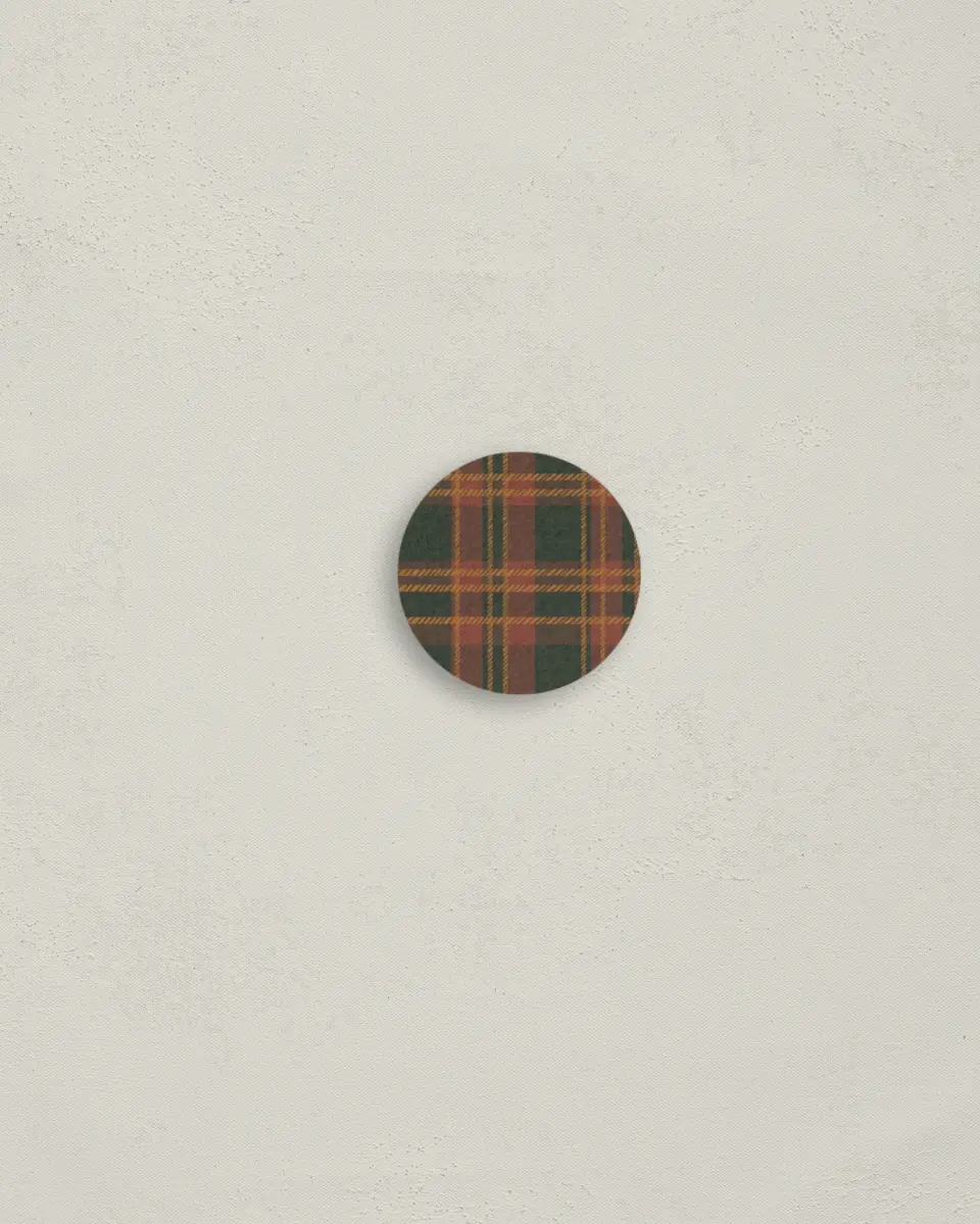 This is a 1¼" circle Envelope Seal called Plaid Film Strip printed in full color