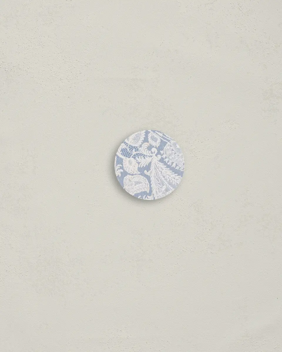 This is a 1¼" circle Envelope Seal called Laced in Love printed in full color