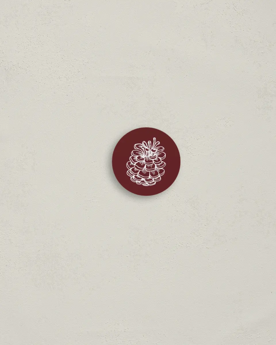 This is a 1¼" circle Envelope Seal called Professional Pine printed in full color