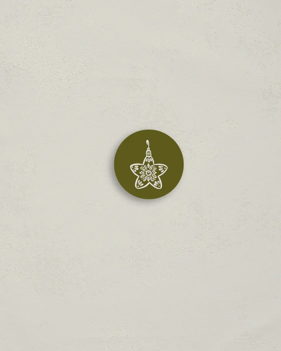 This is a 1¼" circle Envelope Seal called Ornamental Occasion printed in full color