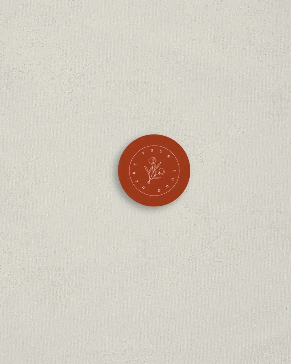 This is a 1¼" circle Envelope Seal called Holiday Appreciation printed in full color