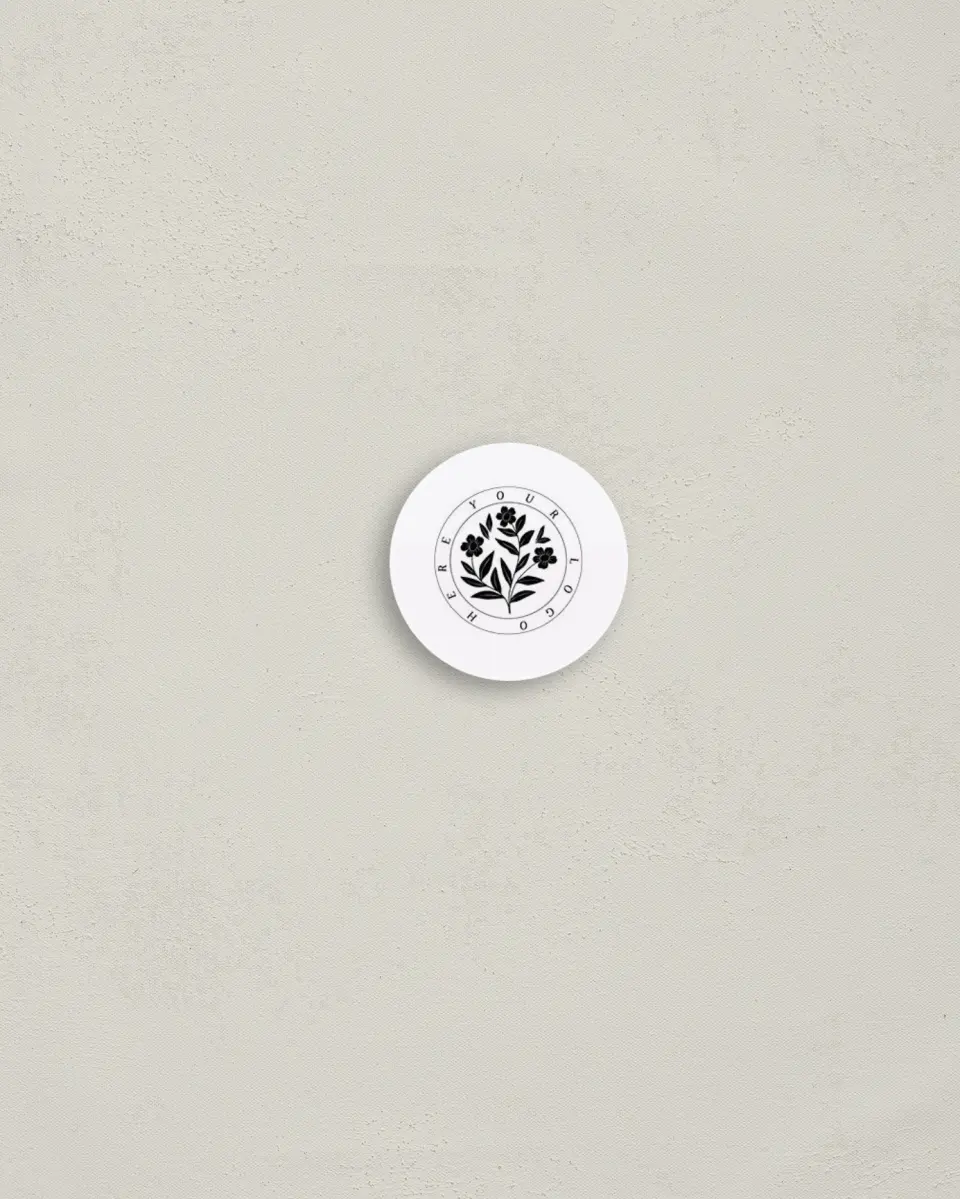 This is a 1¼" circle Envelope Seal called A Wonderful Year printed in full color