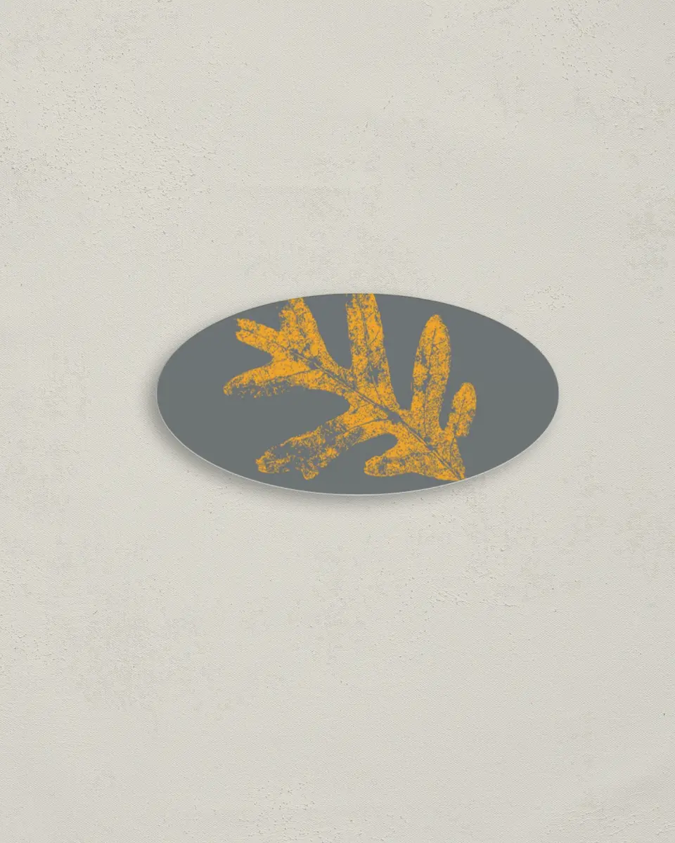 This is a 3" x 1½" Envelope Seal called Autumn Stamp printed in full color