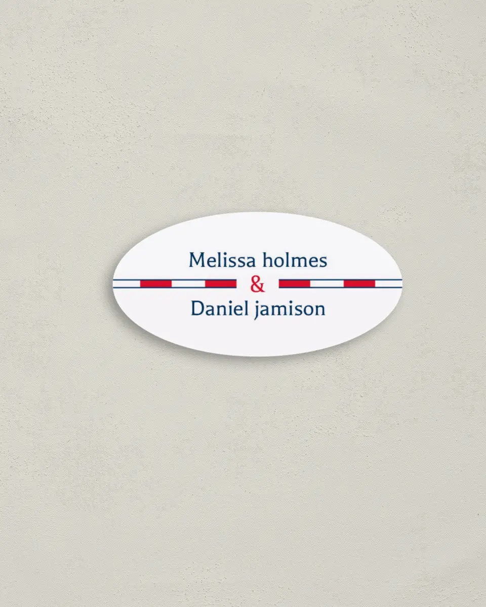 This is a 3" x 1½" Envelope Seal called Nautical Feelings printed in full color