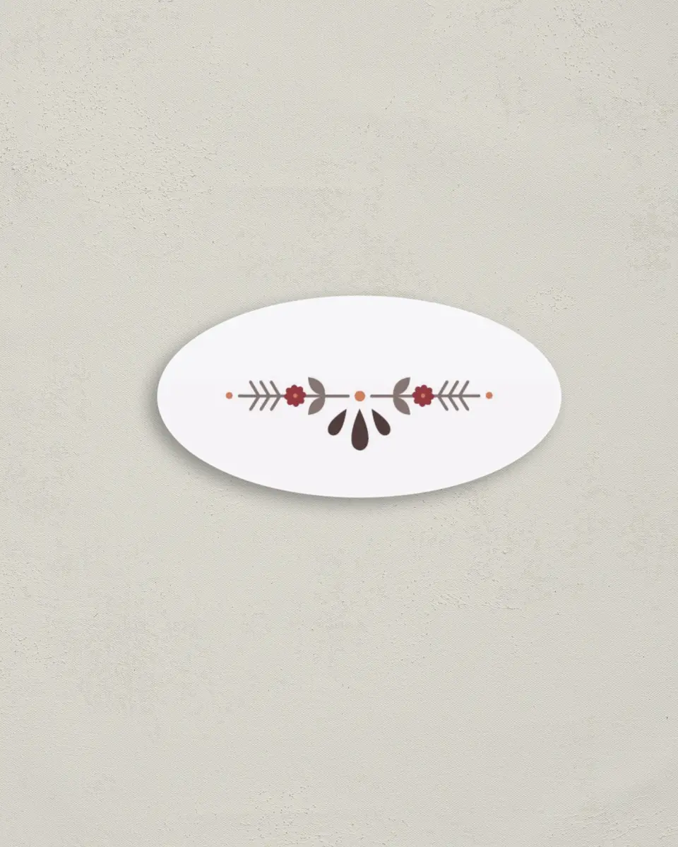 This is a 3" x 1½" Envelope Seal called Fall Treasures printed in full color