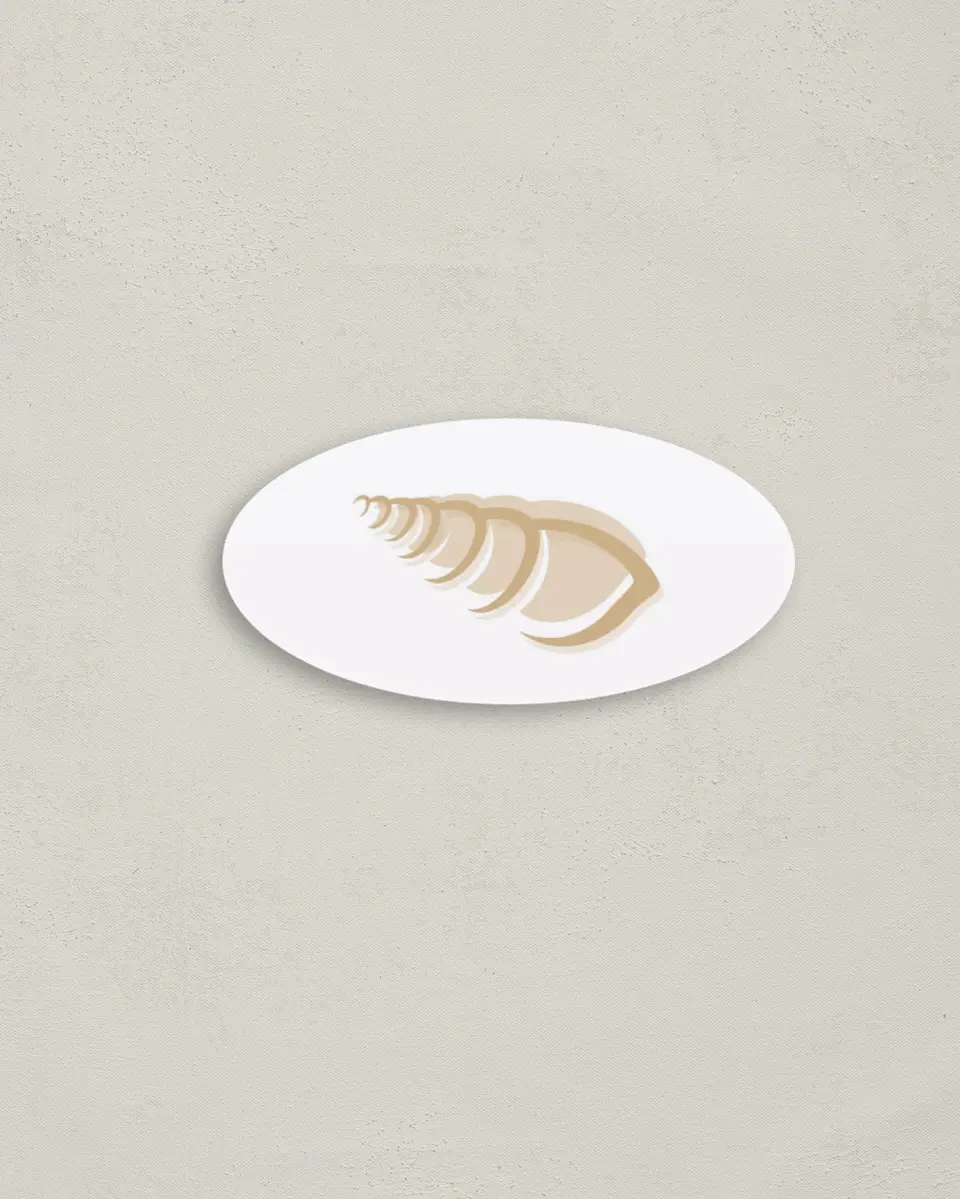 This is a 3" x 1½" Envelope Seal called Salty Kisses printed in full color
