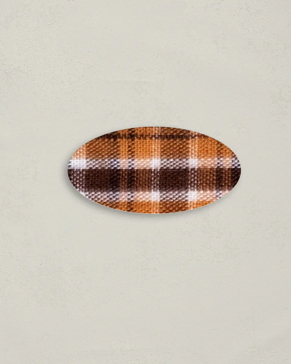 This is a 3" x 1½" Envelope Seal called Perfectly Plaid printed in full color