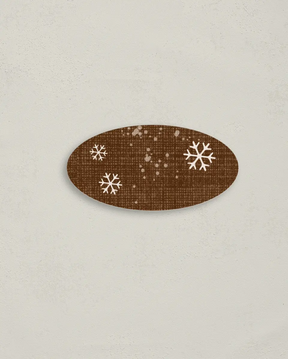 This is a 3" x 1½" Envelope Seal called Winter Berries printed in full color