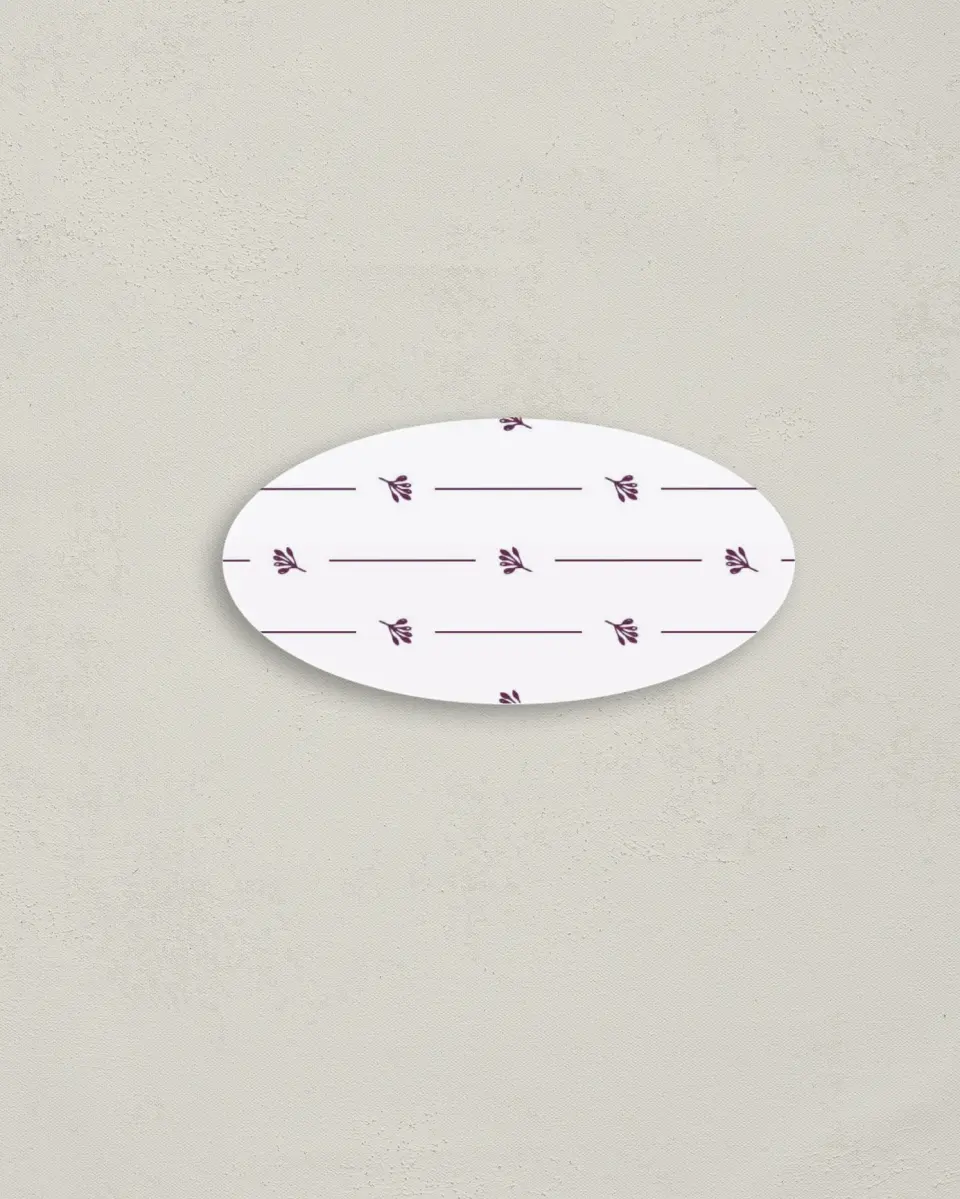 This is a 3" x 1½" Envelope Seal called Charming Love Story printed in full color
