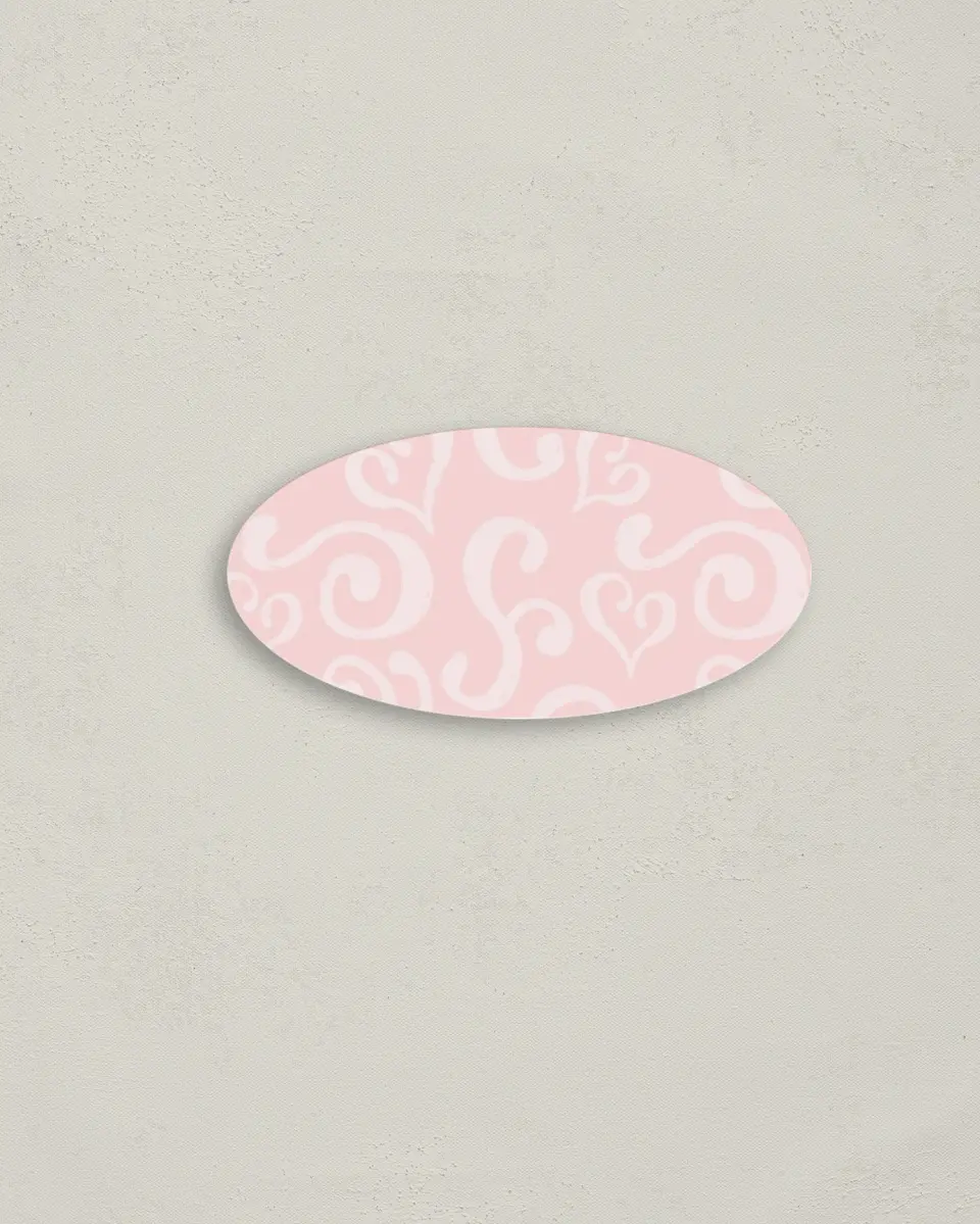 This is a 3" x 1½" Envelope Seal called Love Letters printed in full color