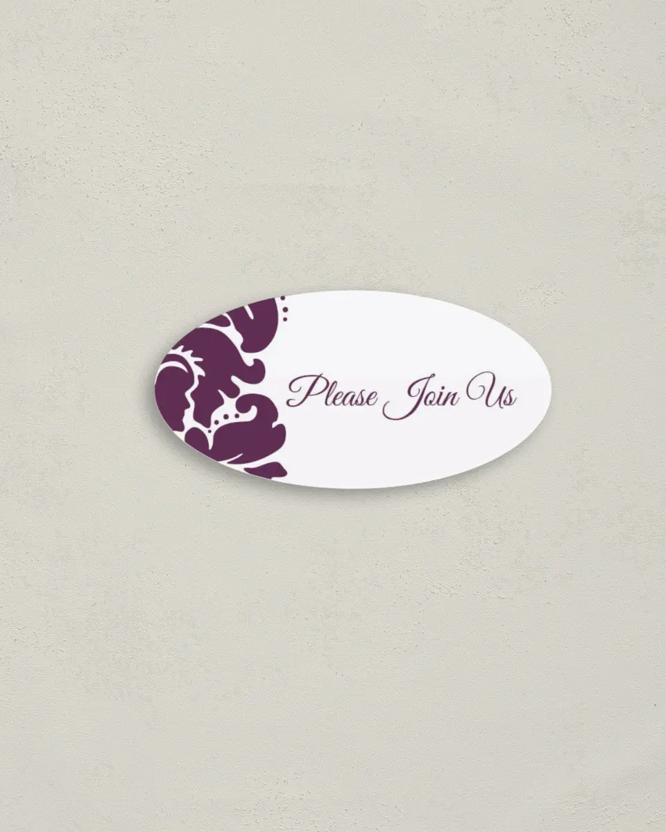 This is a 3" x 1½" Envelope Seal called Forever Exquisite printed in full color
