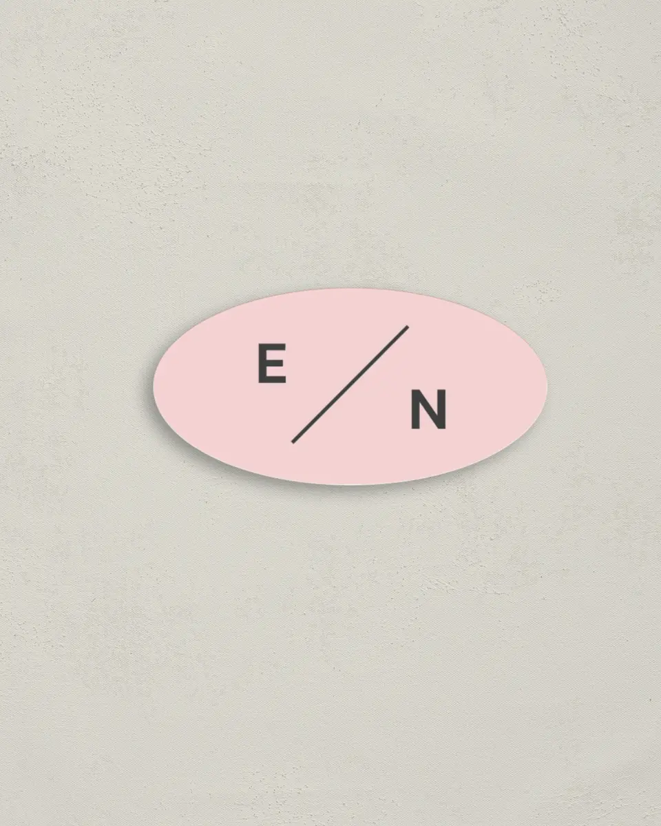 This is a 3" x 1½" Envelope Seal called Minimal Mod printed in full color