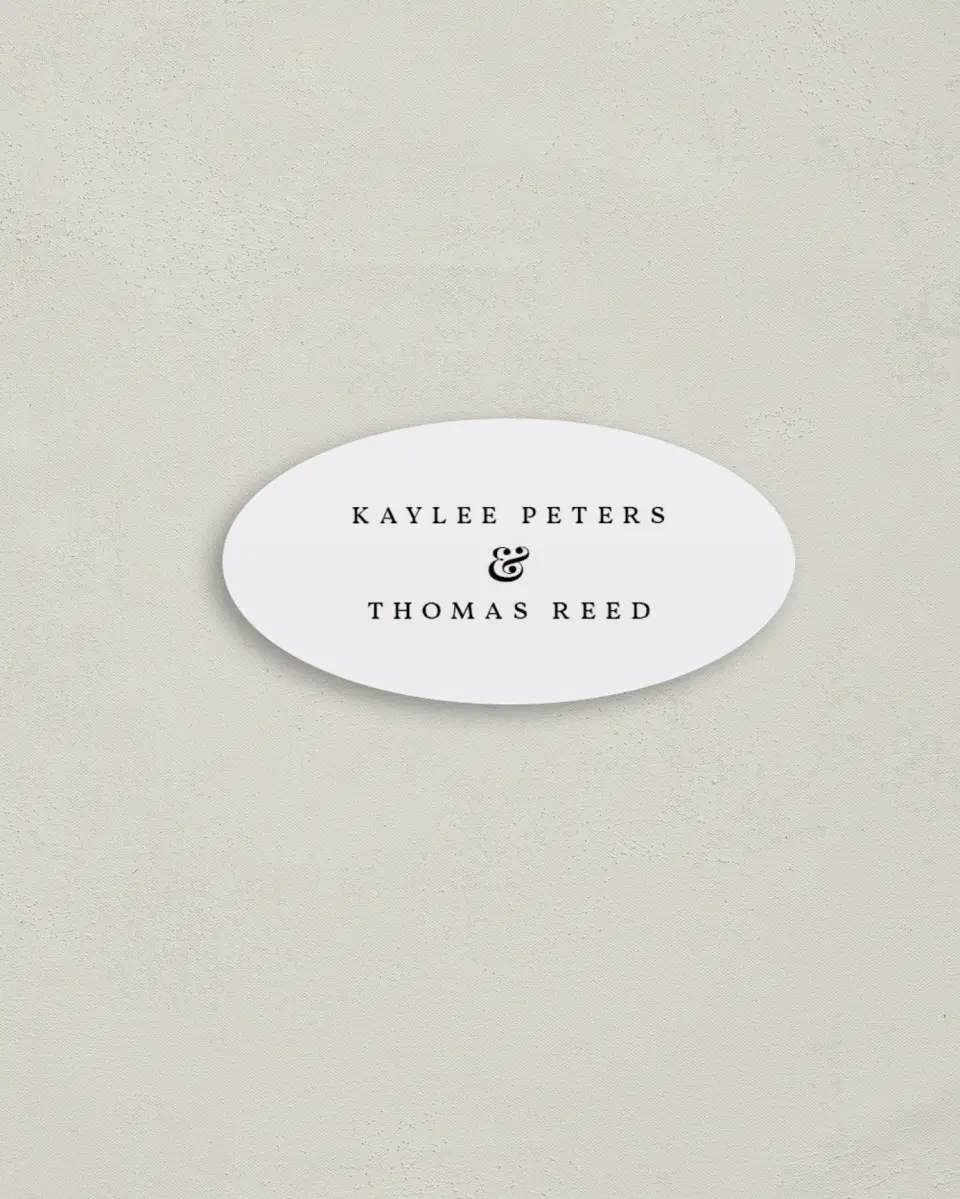This is a 3" x 1½" Envelope Seal called Garden Laurel printed in full color
