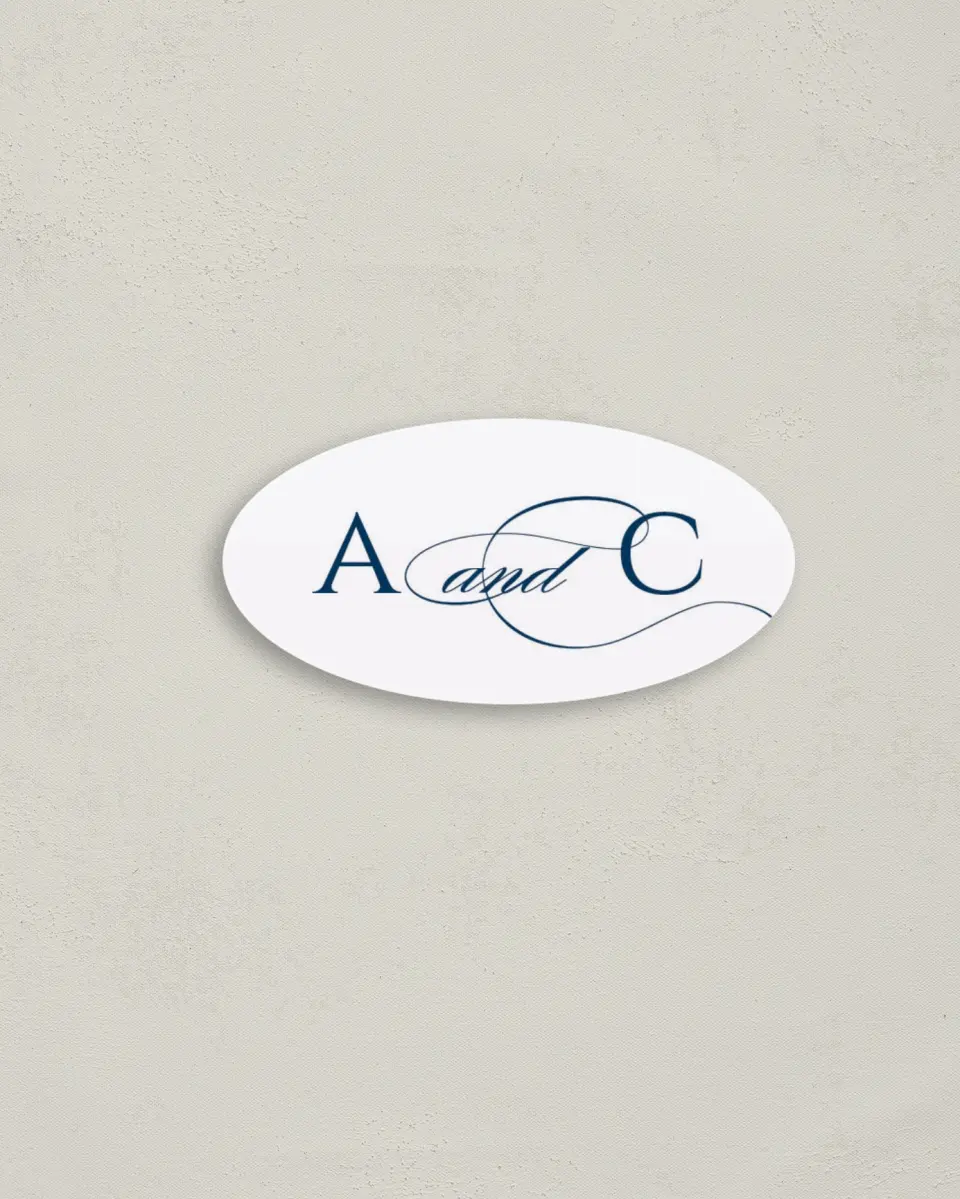 This is a 3" x 1½" Envelope Seal called Glam District printed in full color
