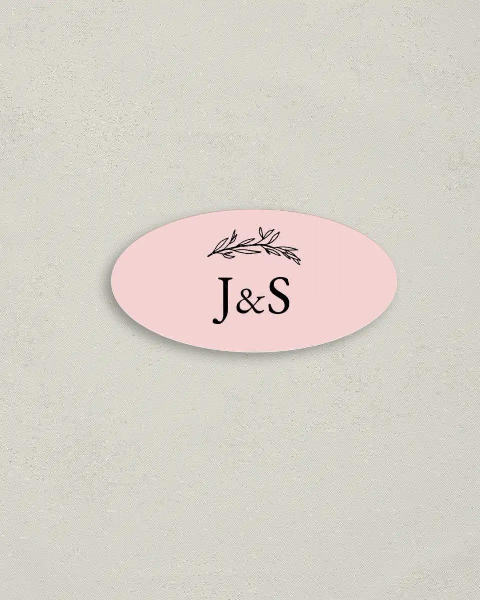 This is a 3" x 1½" Envelope Seal called Love's Whisper printed in full color