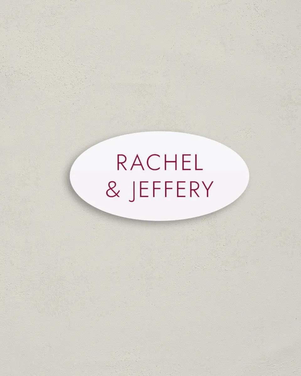 This is a 3" x 1½" Weddings Upload Your Design called Country Florals printed in full color