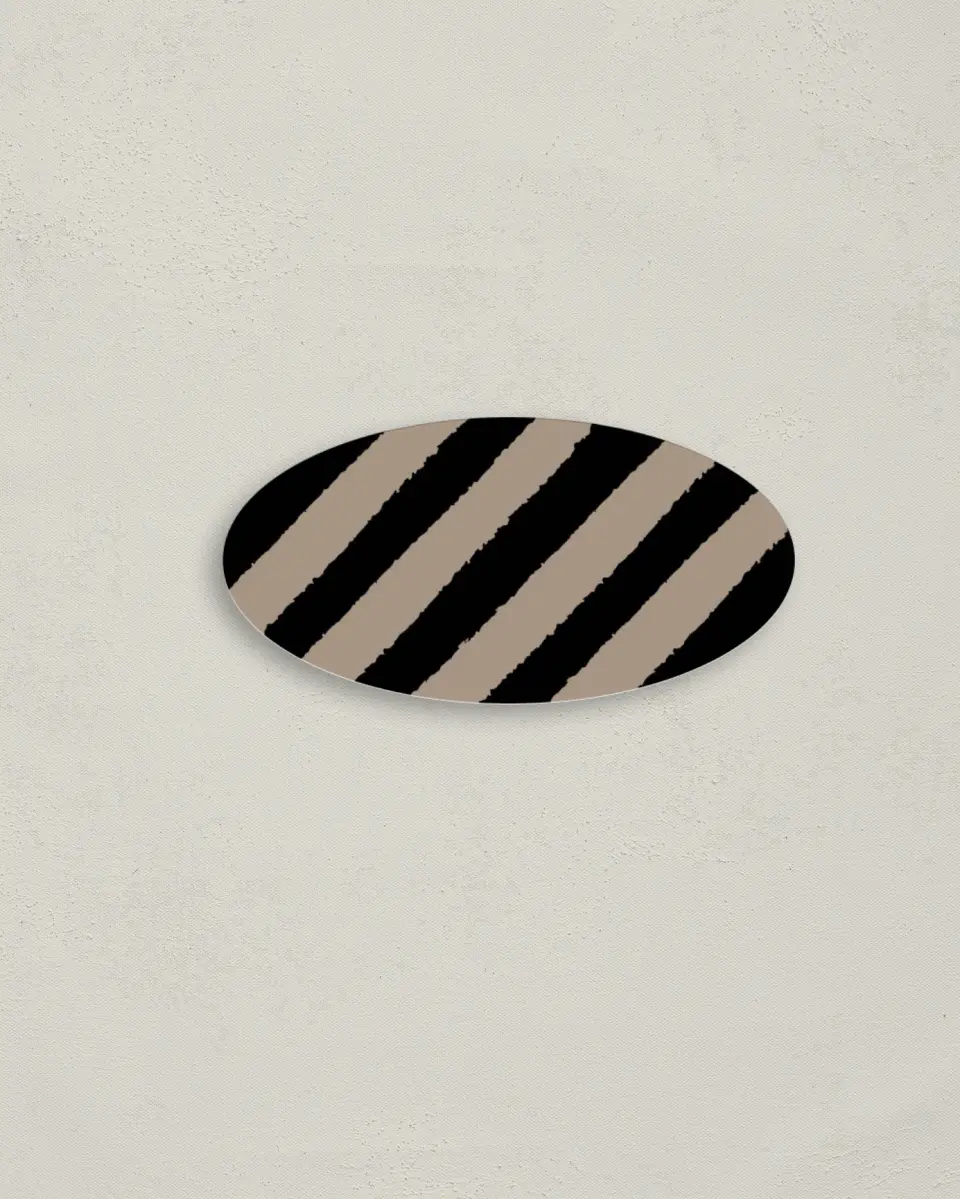 This is a 3" x 1½" Envelope Seal called Sweetened Stripes printed in full color