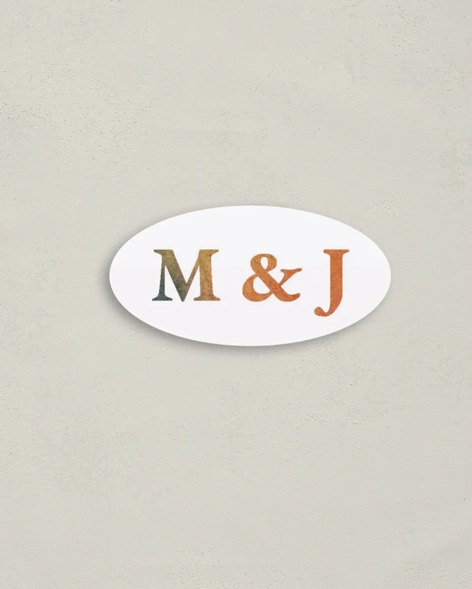 This is a 3" x 1½" Envelope Seal called Inked Elegance printed in full color