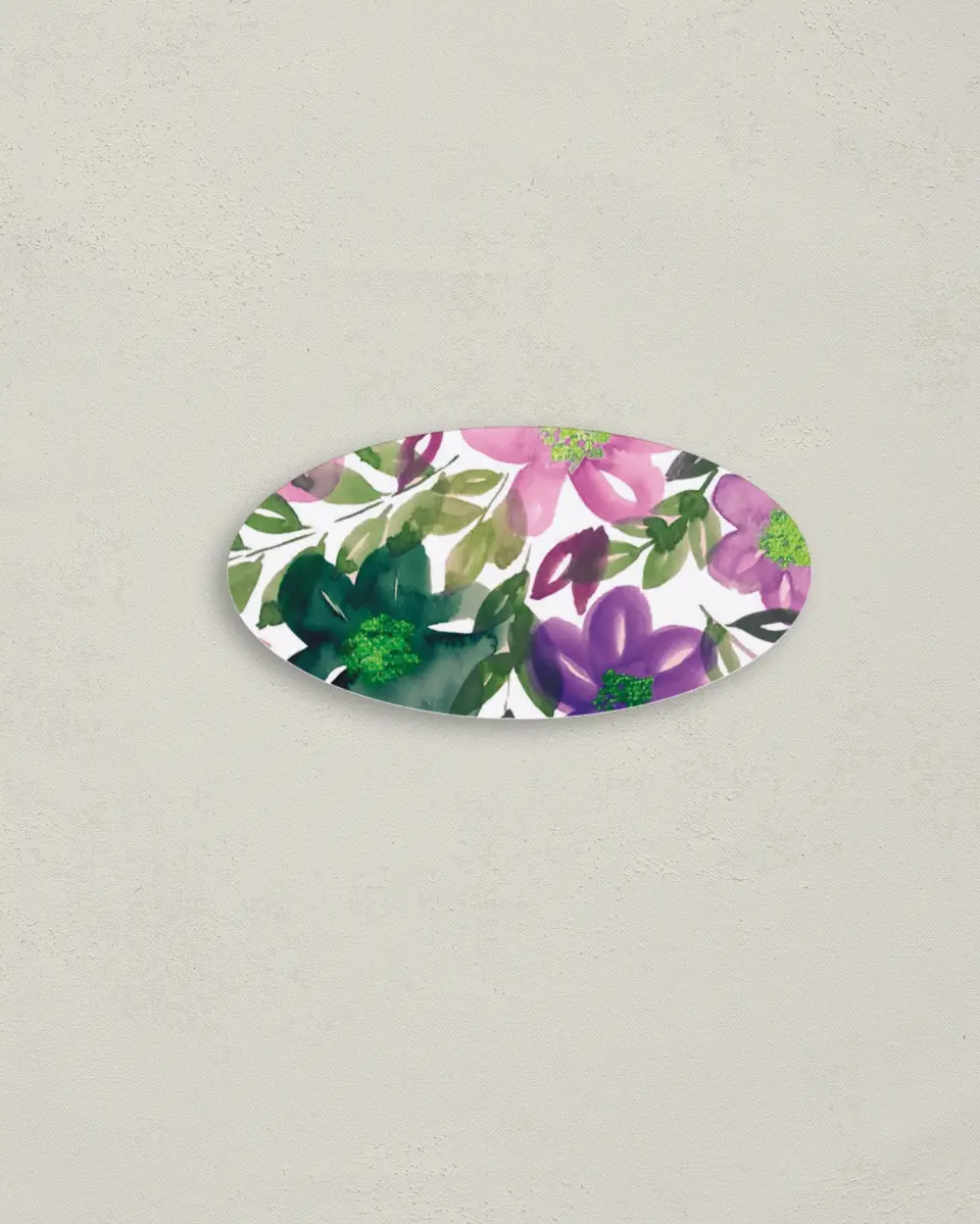 This is a 3" x 1½" Envelope Seal called Garden Surprise printed in full color