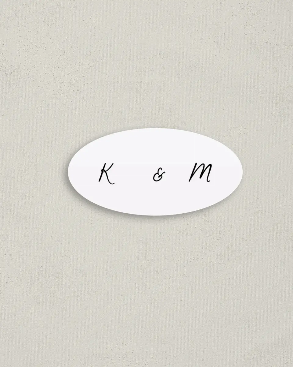 This is a 3" x 1½" Envelope Seal called Modern Marble printed in full color