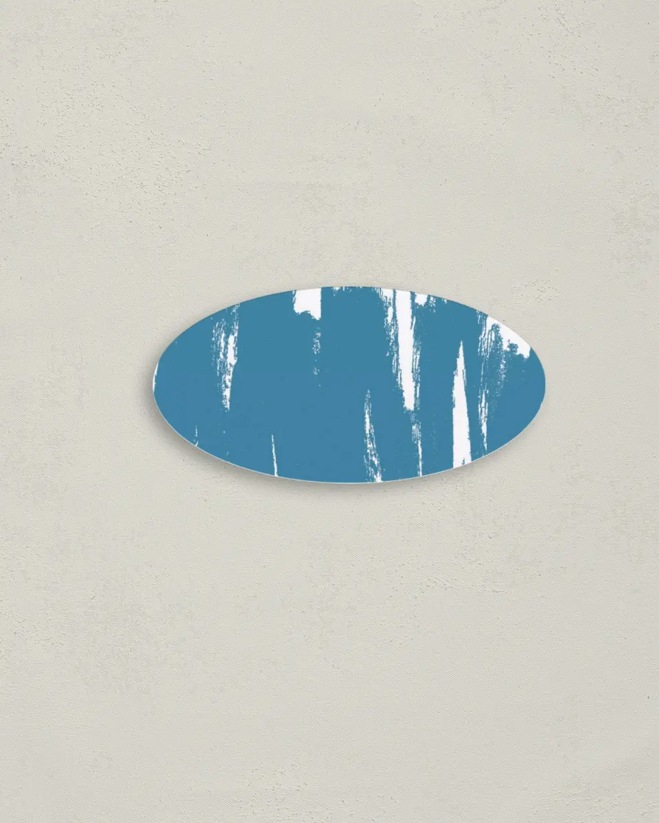 This is a 3" x 1½" Envelope Seal called Modern Brush printed in full color
