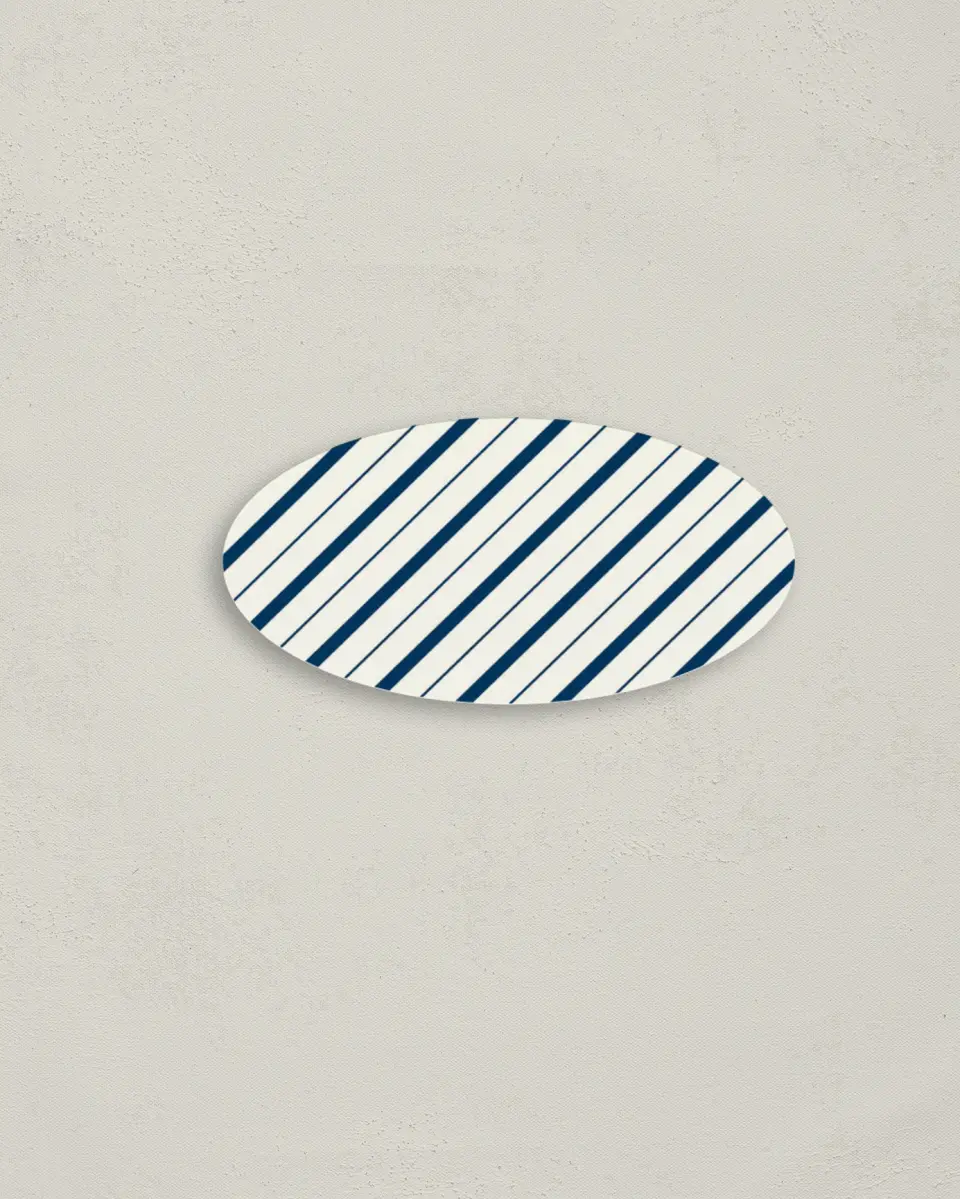 This is a 3" x 1½" Envelope Seal called Lustrous Lines printed in full color