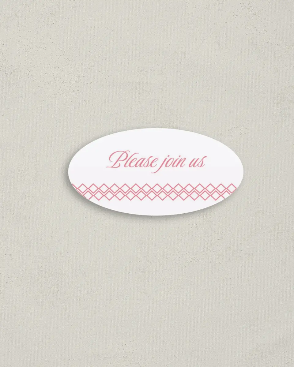 This is a 3" x 1½" Envelope Seal called Shades of Love printed in full color