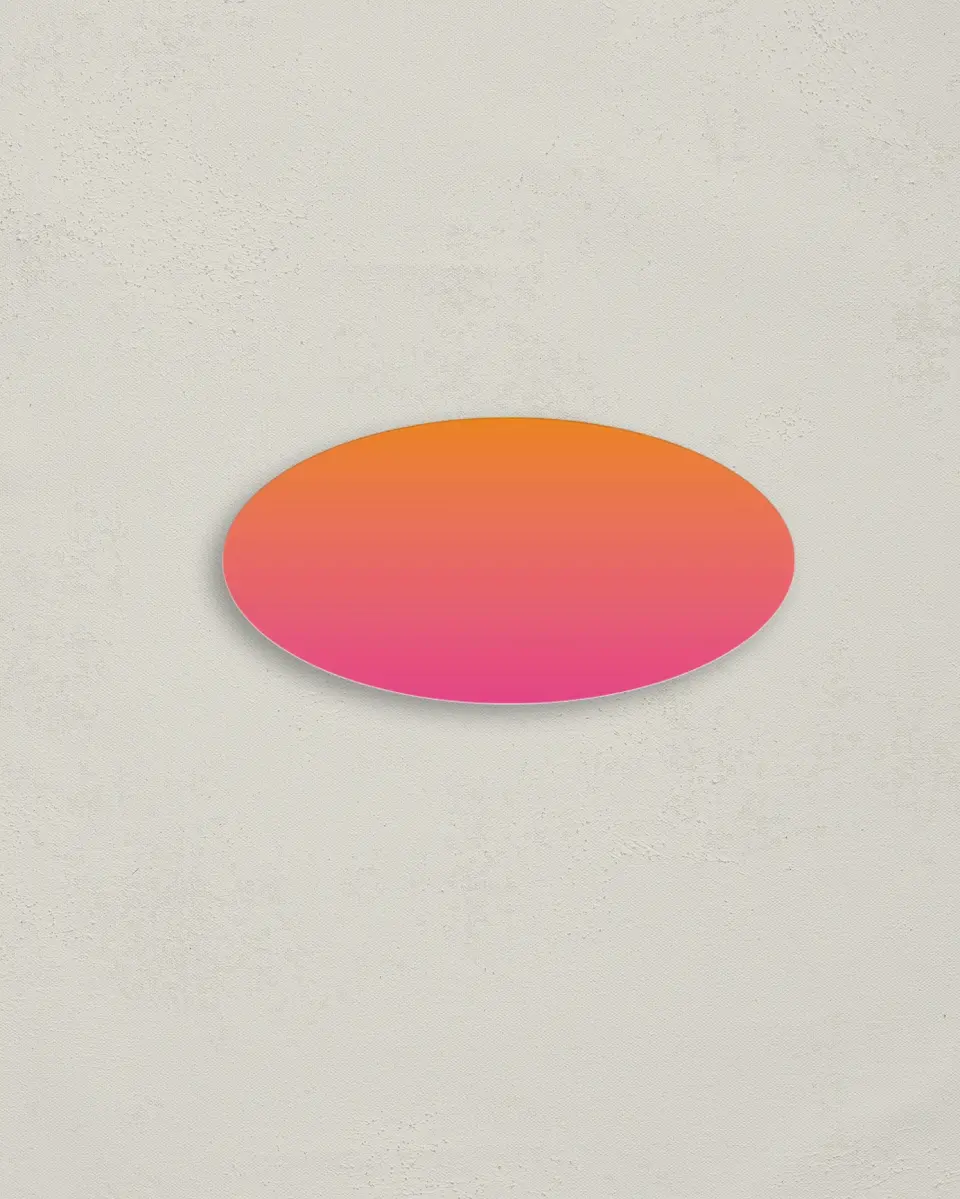 This is a 3" x 1½" Envelope Seal called Neon Delight printed in full color
