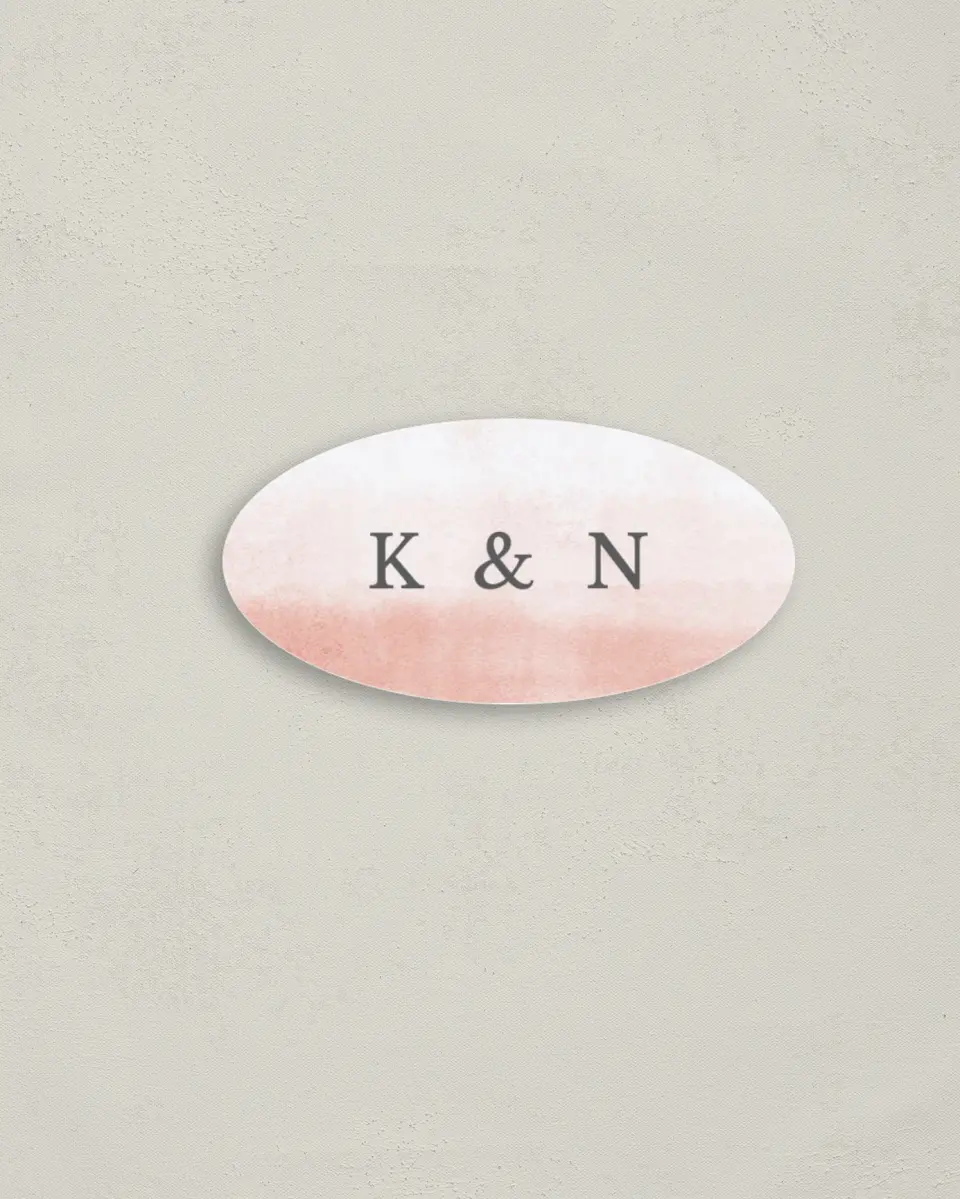 This is a 3" x 1½" Envelope Seal called Chic Patina printed in full color