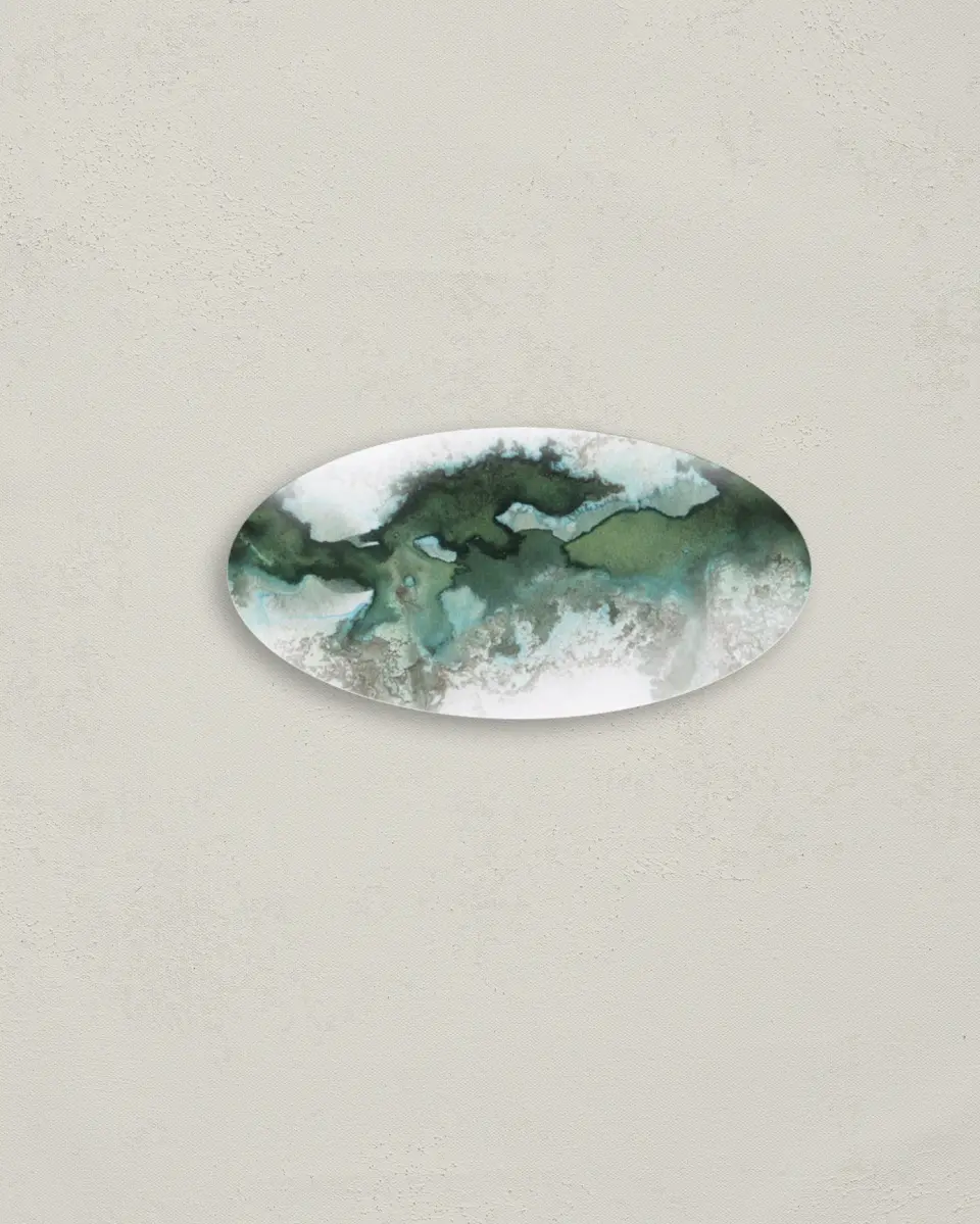 This is a 3" x 1½" Envelope Seal called Ethereal Pool printed in full color