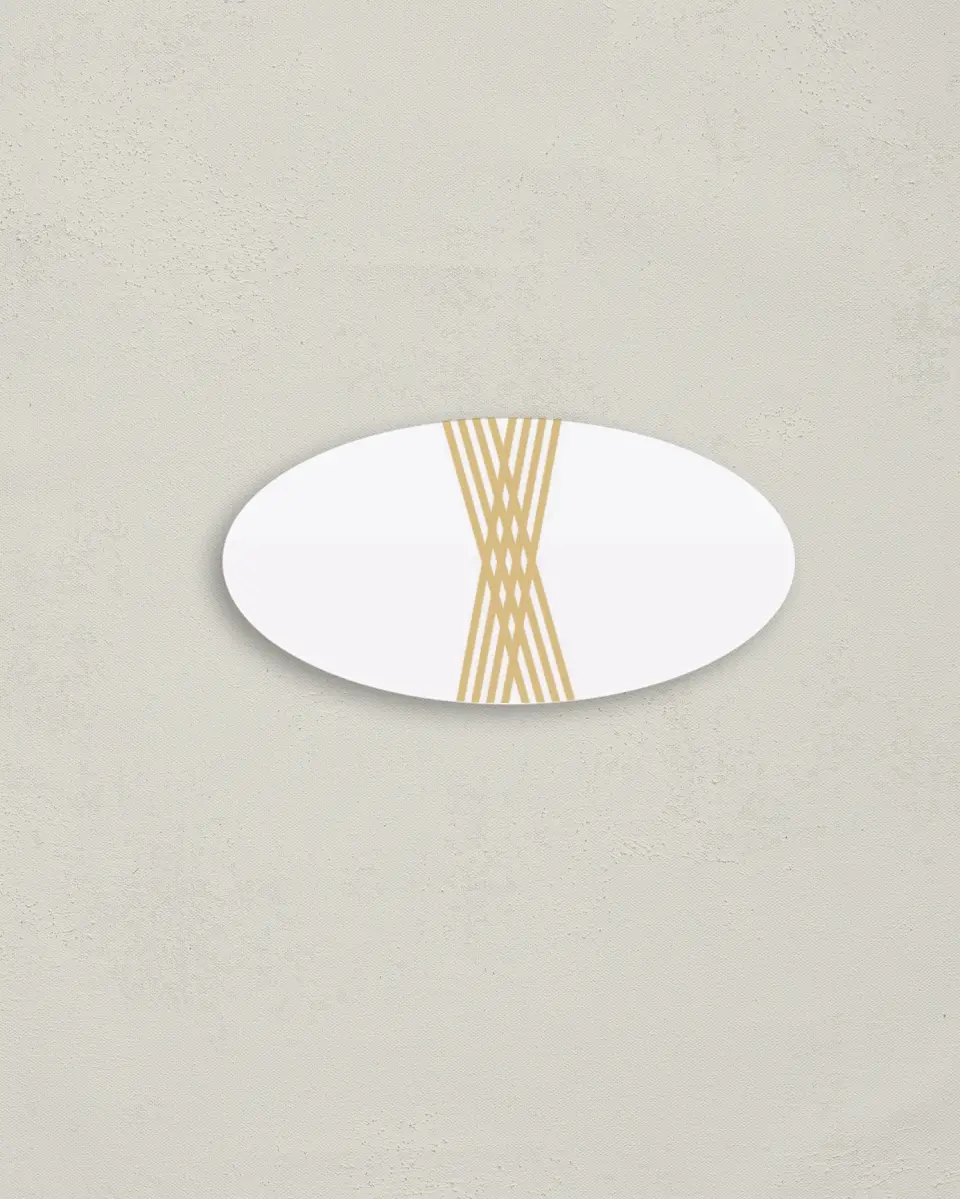 This is a 3" x 1½" Envelope Seal called Forever Gilded printed in full color