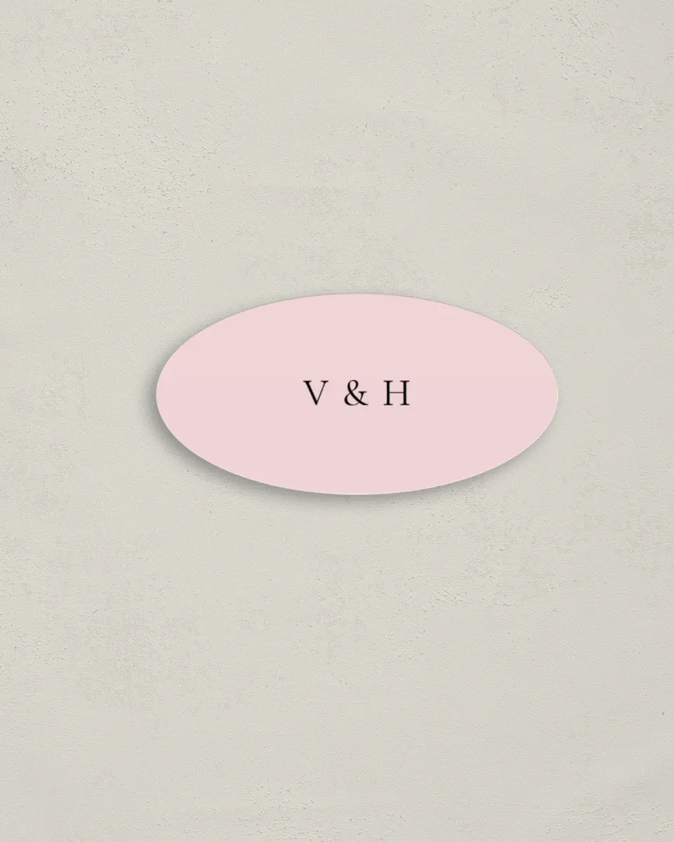 This is a 3" x 1½" Envelope Seal called Lovely Blush printed in full color