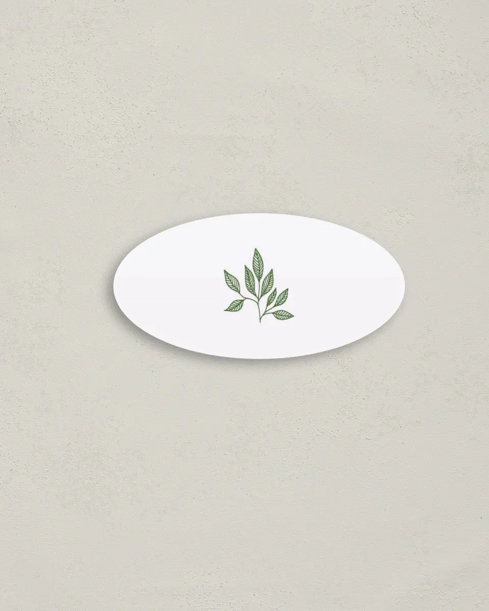 This is a 3" x 1½" Envelope Seal called Rustic Grace printed in full color